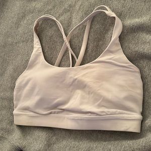 Size 6 white lululemon sports bra
